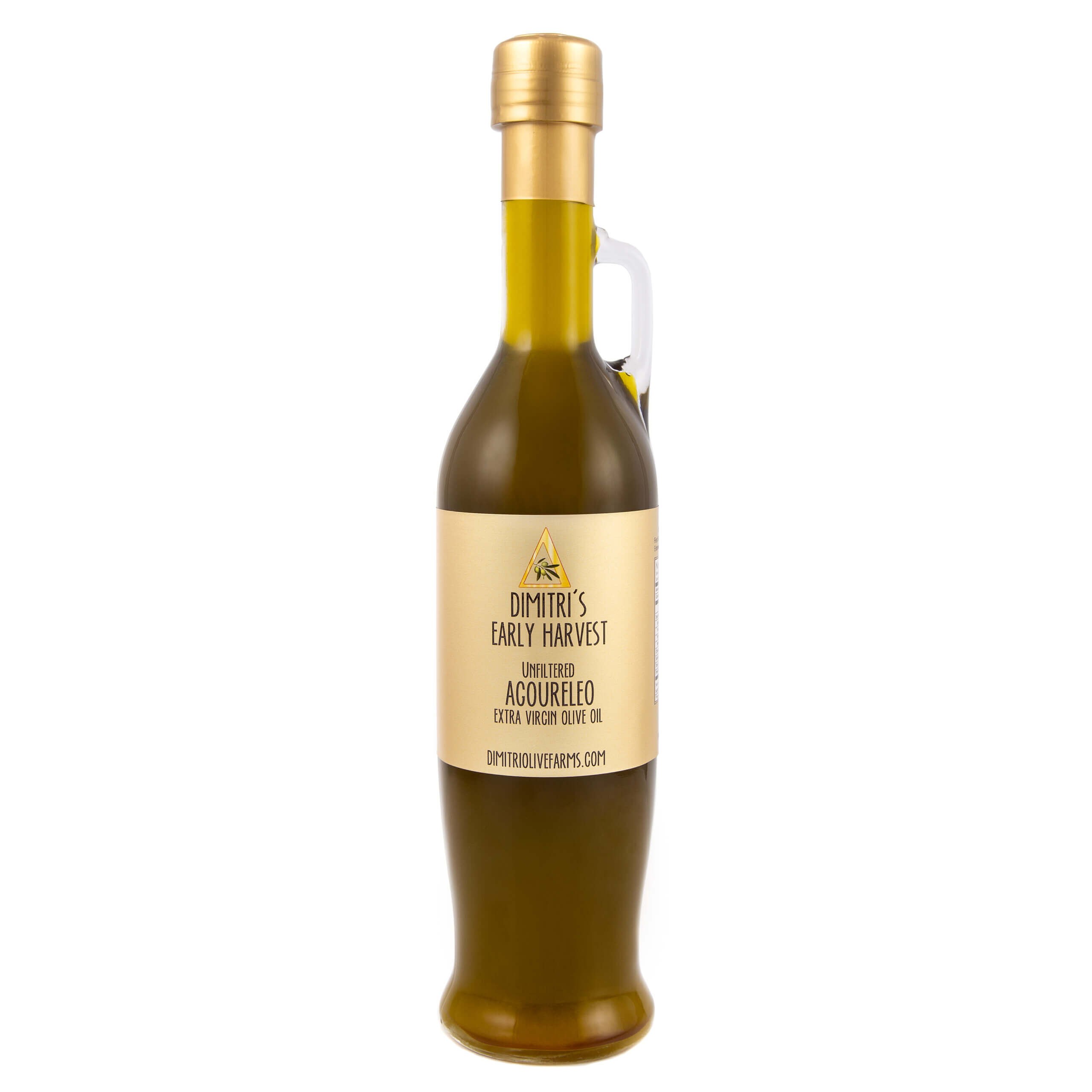 Dimitri’s Unfiltered Early Harvest “AGOURELEO” Extra Virgin Olive Oil (500ml glass bottle)