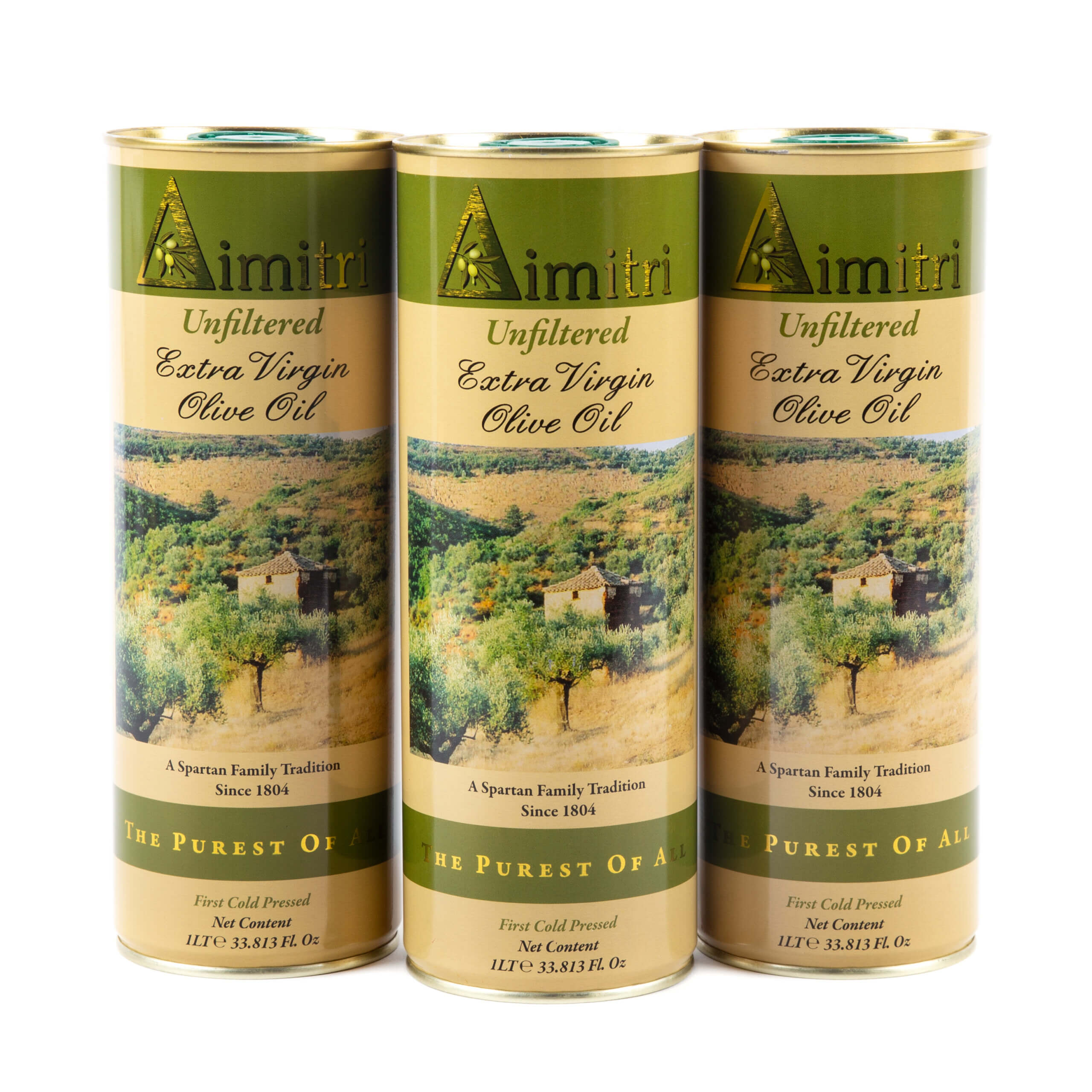 Dimitri’s Unfiltered Extra Virgin Olive Oil Trio (1L cans)